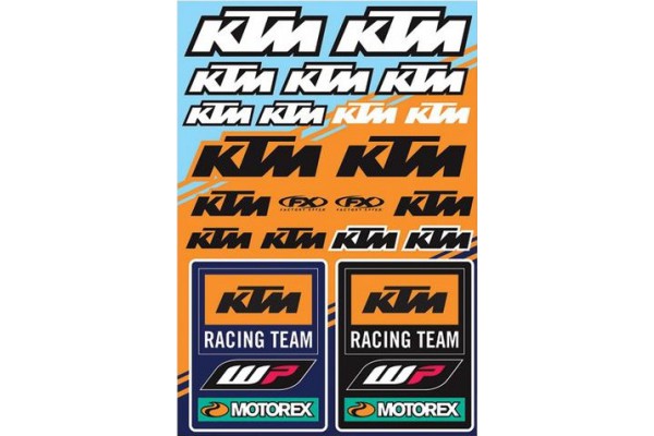 FX KTM racing sticker sheet